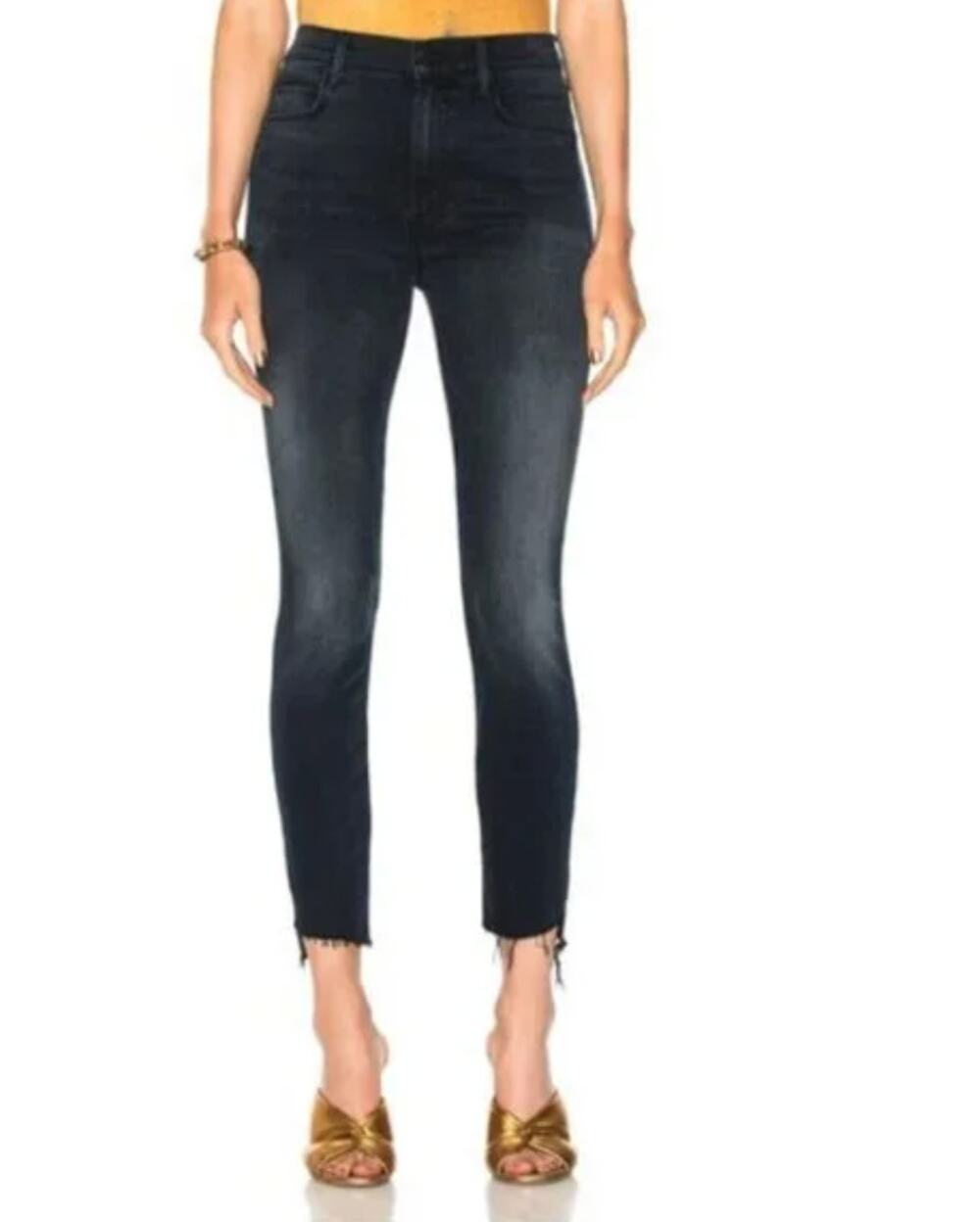 Mother Stunner Ankle Step Fray 30 10 My Wildest Ride Denim Jeans Skinny Raw Hem
